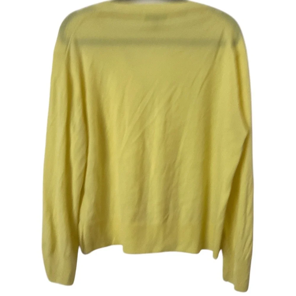 J.‎ Crew Yellow Merino Wool Lightweight V Neck Sweater L